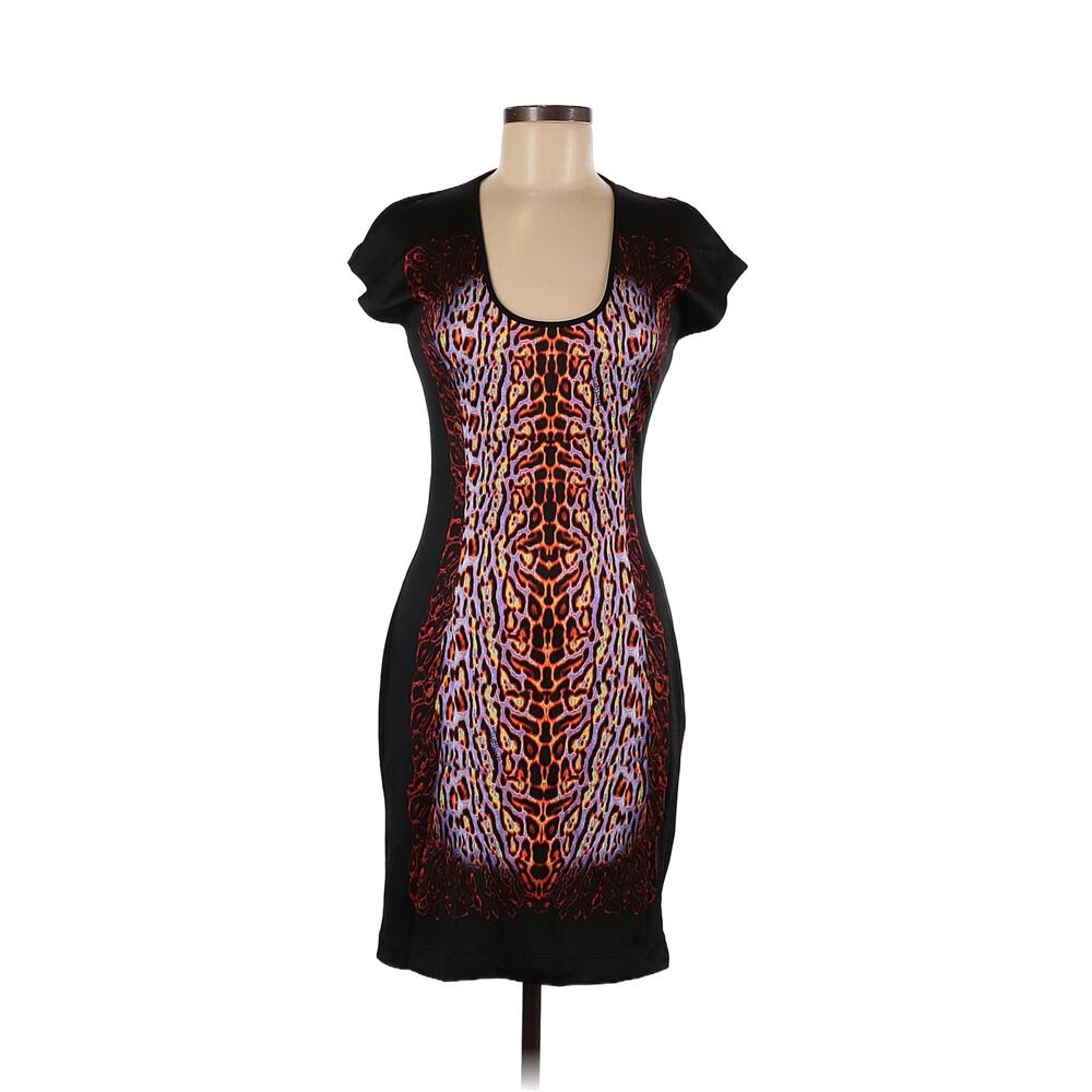 Designer Roberto Just Cavalli Black Snake Animal Print Dress Size 44 (IT) 8 (US)
